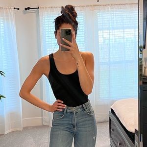 Black tank bodysuit